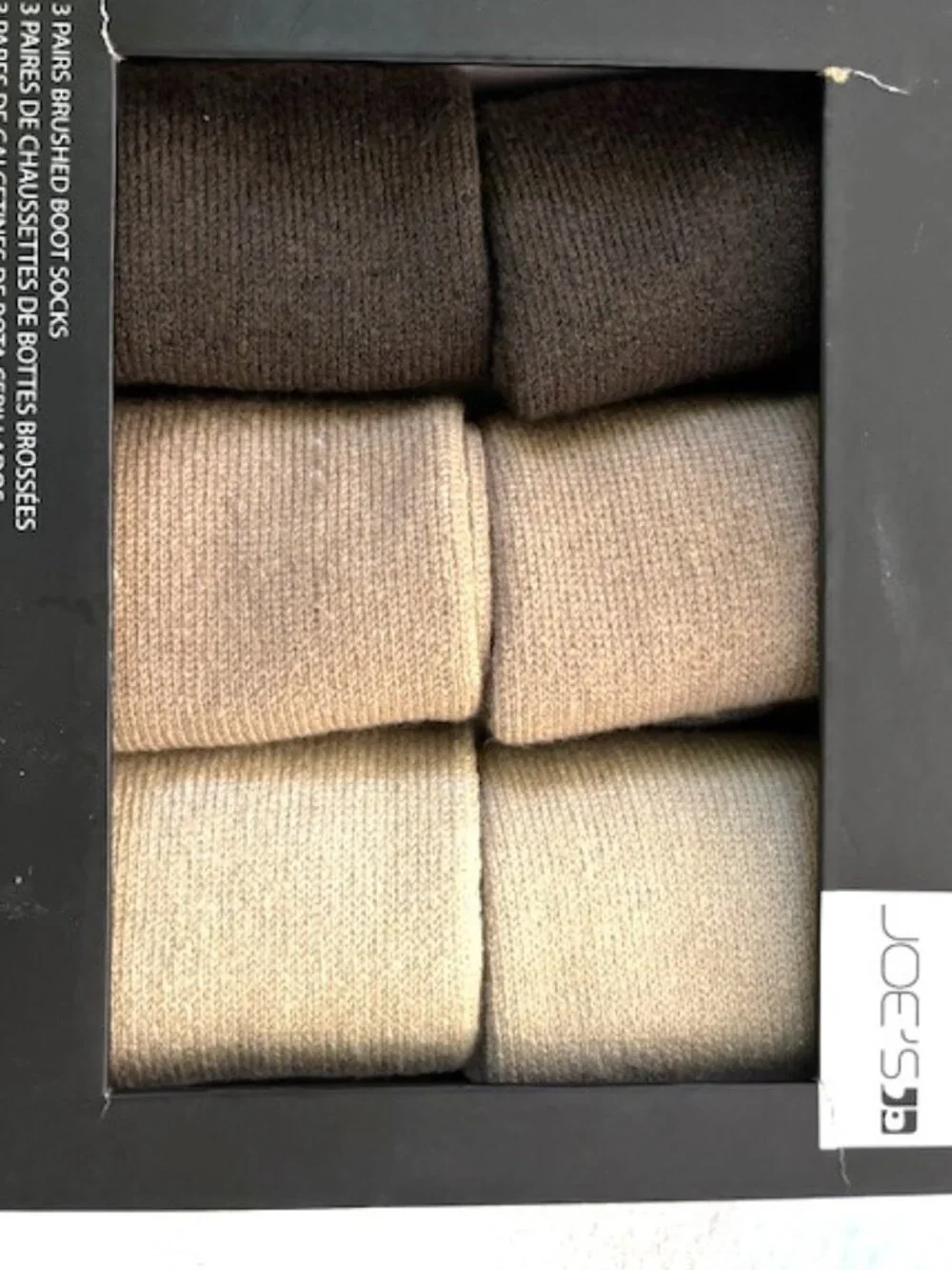 Joe's Jeans Brand 3-pack brushed boot socks New in Box